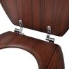 vidaXL Toilet Seats with Lids 2 pcs MDF Brown (2x140803)