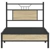 vidaXL Bed Frame Sonoma Oak Engineered wood and steel Small Single
