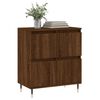 vidaXL Sideboard Brown Oak Engineered Wood, Metal Medium Sideboard