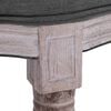 vidaXL Bench Dark Grey Linen, Solid Wood Large Classic/Traditional
