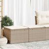 vidaXL Garden Sofa Set Beige Poly Rattan, Acacia Wood, Polyester, Foam