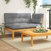 vidaXL Pallet Corner Sofa Brown and Grey