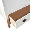 vidaXL Wardrobe White Solid pine wood 35.0 x 19.7 x 67.7 in Wardrobe