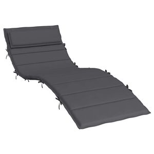 vidaXL Sun Lounger Cushion Anthracite Oxford fabric, foam fiber