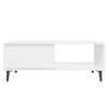 vidaXL Coffee Table White 35.4"x23.6"x13.8" Engineered Wood