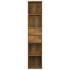 vidaXL Book Cabinet Smoked Oak Engineered Wood Tall and narrow