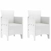 vidaXL Garden Dining Set 3 pcs White Polt rattan