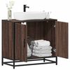vidaXL Bathroom Sink Cabinet brown oak 25.59 x 12.99 x 23.62 in