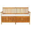 vidaXL Bench Brown Solid Acacia wood, 100% polyester Medium