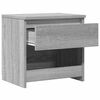vidaXL Bedside Cabinet Grey Sonoma Engineered Wood Medium
