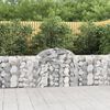vidaXL Gabion Basket Set of 5 Silver Galvanized Iron