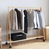 vidaXL Clothes Rack Natural Bamboo Bamboo Medium Foldable