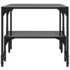 vidaXL Coffee Table Black glass Engineered wood, steel and glass