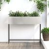 vidaXL Raised Garden Planter Silver 100 x 26 x 82 cm Stainless steel