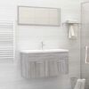 vidaXL Bathroom Furniture Set Grey Sonoma Engineered Wood Standard