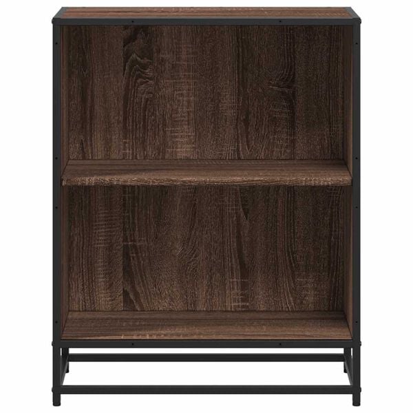 vidaXL Book Cabinet Brown Oak Engineered wood, metal Compact