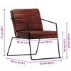 vidaXL Armchair Dark brown Real leather Standard Industrial Armchair
