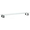 vidaXL Monitor Stand Black 39.4"x7.9"x3.1" Tempered Glass and Metal
