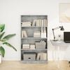 vidaXL Bookcase Concrete Grey Engineered Wood Medium Rectangular