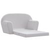 vidaXL Lounge Chair Light Grey Polyester, PU foam Perfect for Toddlers