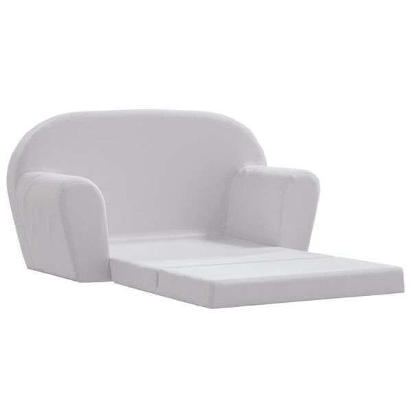vidaXL Lounge Chair Light Grey Polyester, PU foam Perfect for Toddlers