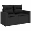 vidaXL Garden Sofa Set Black