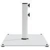 vidaXL Parasol Base White Steel base, Iron tube 33.1 lbs