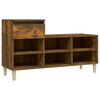 vidaXL Shoe Cabinet Smoked Oak Engineered wood Medium