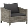 vidaXL Garden Lounge Set Grey PE Rattan Large Modular