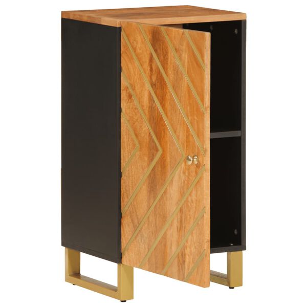 vidaXL Side Cabinet Brown and black Solid mango wood Medium Cabinet