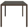 vidaXL Garden Table Set of 4 Brown PE Rattan Medium Durable