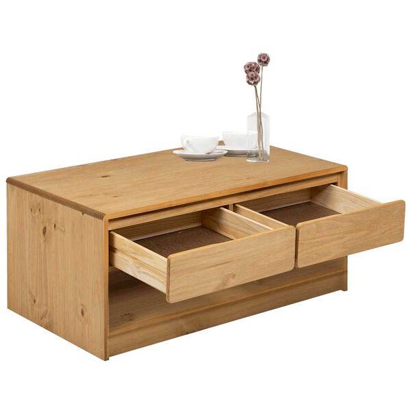 vidaXL Coffee Table Oak Solid pine wood, engineered wood Standard