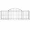 vidaXL Gabion Basket Set of 12 Silver Galvanized iron Large