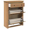 vidaXL Shoe Cabinet Honey Solid pine wood Medium Shoe Cabinet