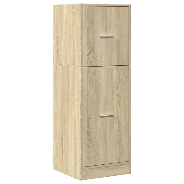 vidaXL Apothecary Cabinet Sonoma oak Engineered wood 15.7 x 16.1 x 46.5 in