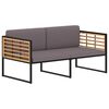 vidaXL Patio Bench with Cushions 114.1" Solid Acacia Wood Dark Gray