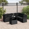 vidaXL Garden Sofa Set Black
