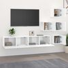 vidaXL Wall-mounted TV Stand White Engineered Wood