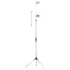 vidaXL Garden Shower Silver, Orange Aluminum, ABS