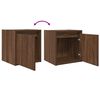 vidaXL Wall-mounted Bedside Cabinet Brown oak Engineered wood Medium