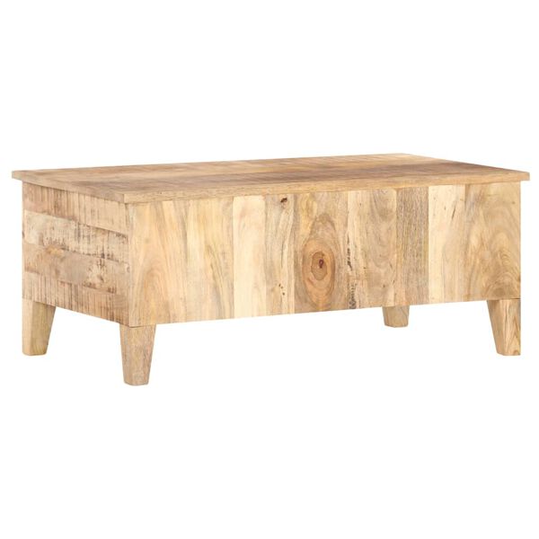 vidaXL Coffee Table Natural Rough Mango Wood Medium Coffee Table