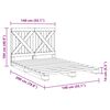vidaXL Bed Frame Natural Pine Solid Pine Wood 55.1 x 78.7 in Durable