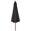 vidaXL Garden Parasol Anthracite Polyester Large Foldable
