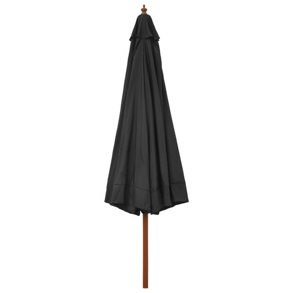vidaXL Garden Parasol Anthracite Polyester Large Foldable