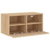 vidaXL TV Wall Cabinet Sonoma oak Engineered wood 23.6x11.8x11.8 in