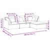 vidaXL Modular Sofa Dark Grey Fabric (100% Polyester) Large Modular