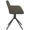 vidaXL Swivel Dining Chair Set of 2 Dark Grey Velvet, Metal, Plywood