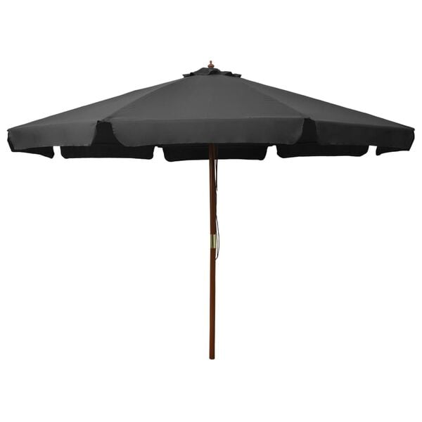 vidaXL Garden Parasol Anthracite Polyester Large Foldable