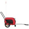 vidaXL Pet Bike Trailer Red and Black Oxford fabric, iron, PVC Durable