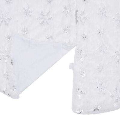 vidaXL Luxury Christmas Tree Skirt White 3 ft Faux Fur